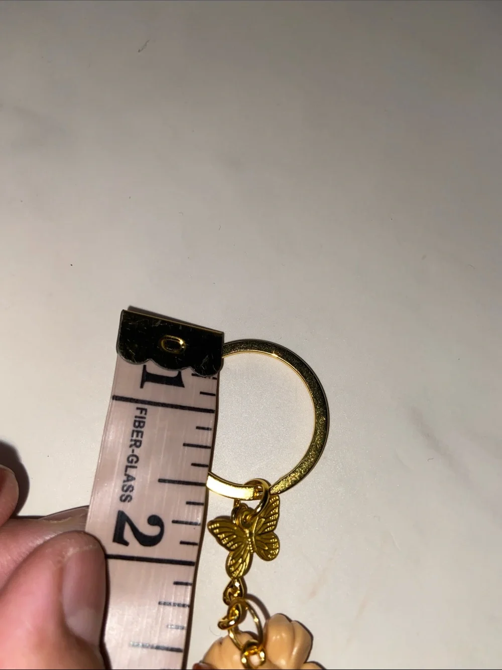 Shopkin Crunch 'n Munch Popcorn Keychain with Gold Butterfly key Holder